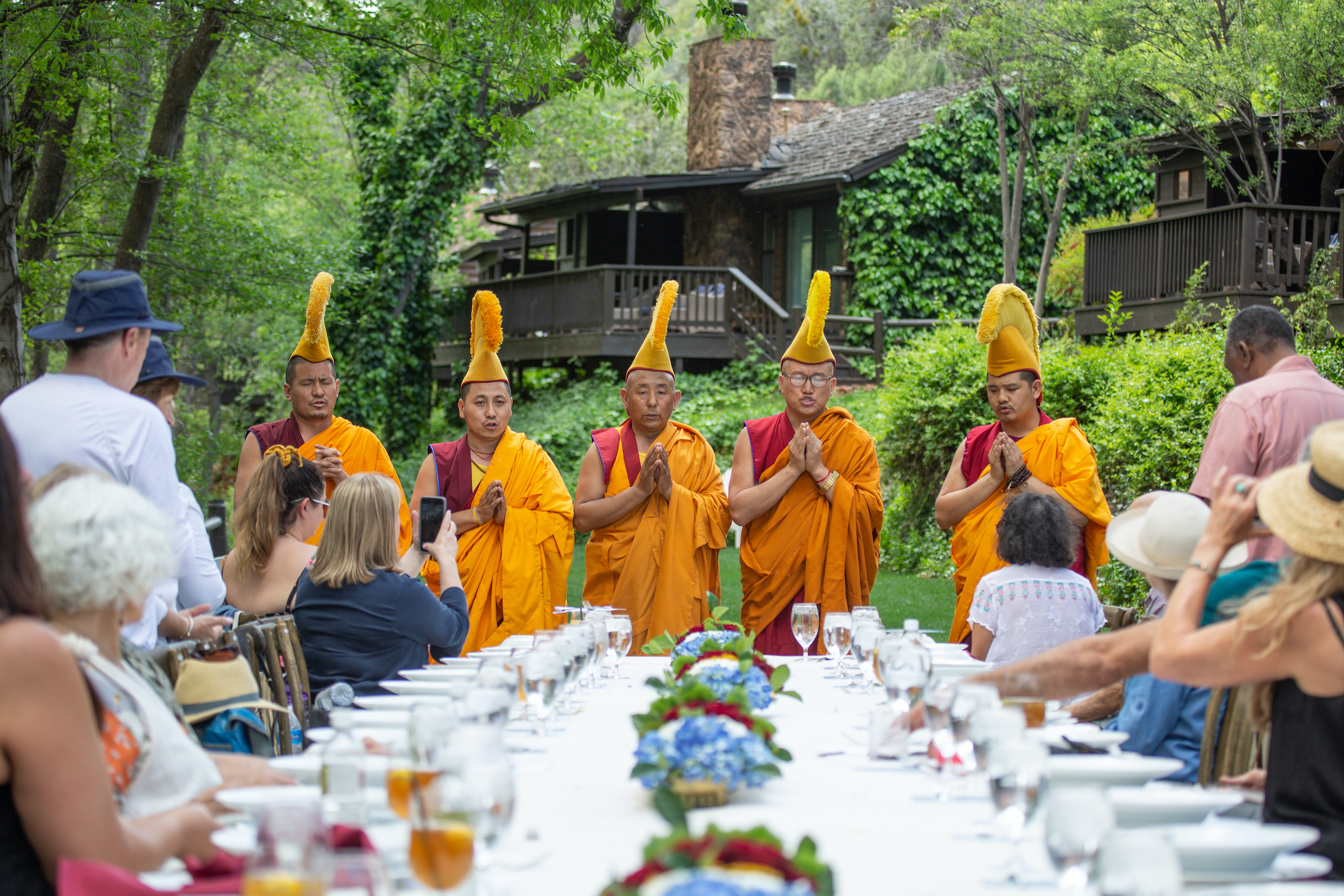 Creekside Lunch with Tibetan Monks