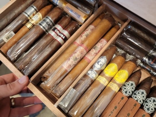 Assortment of cigars available with the Cigar Experience at Cress on Oak Creek