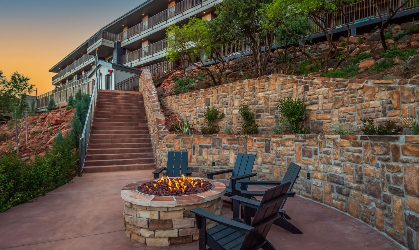Cliffs Firepit and Walkway