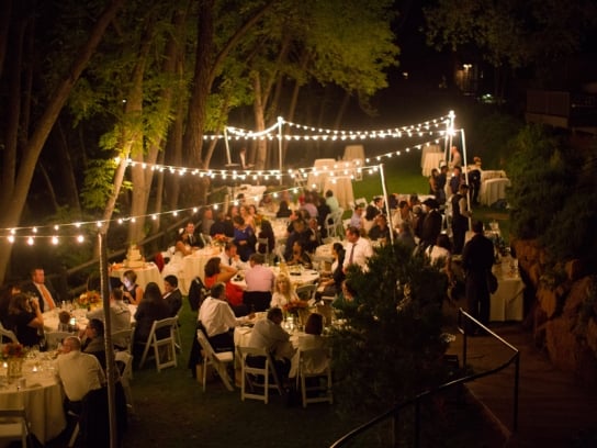Cottageside Lawn Dinner with Lighting