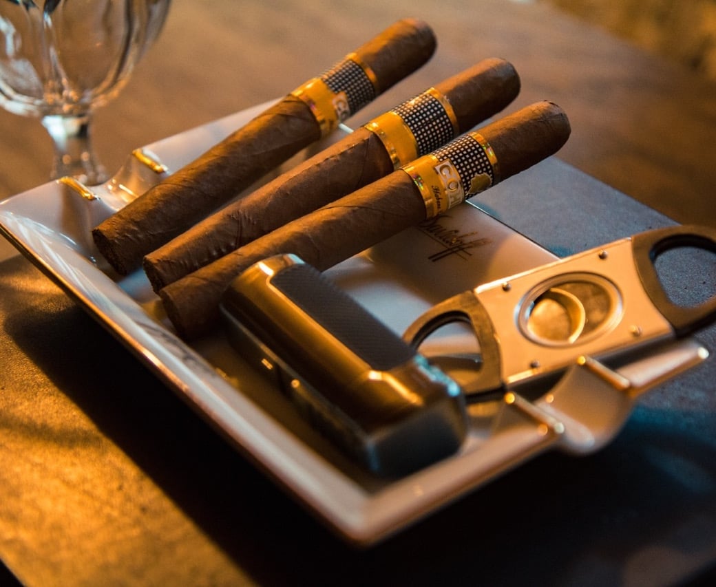 Image of cigars on a tray