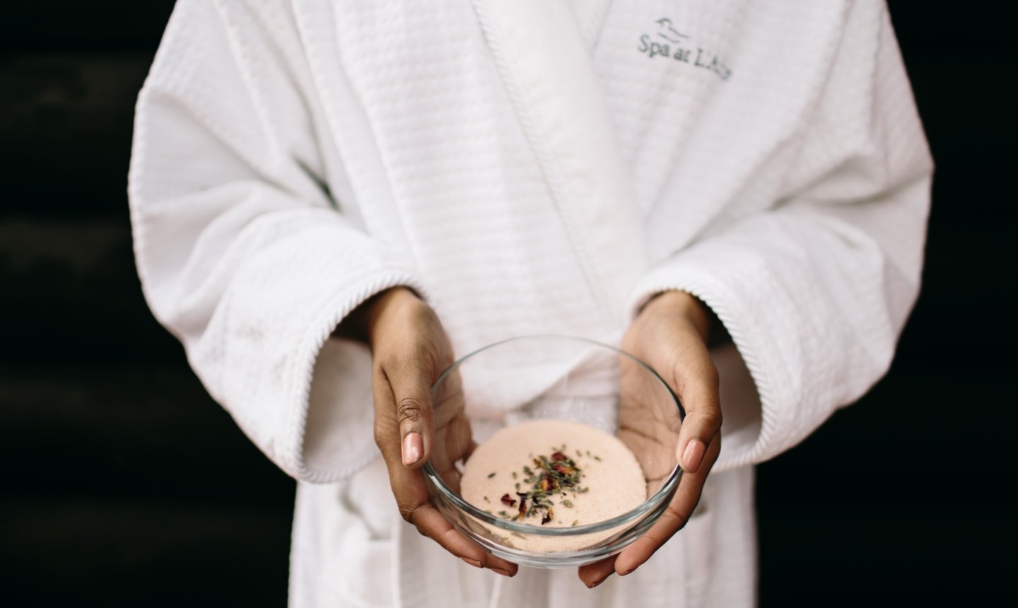 Person holding mixed ingredients