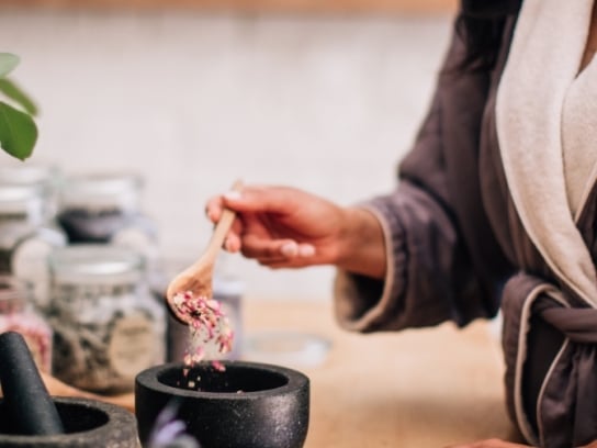 Creating a exfoliating scrub