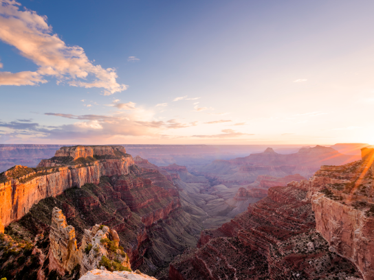 Scenic vista of the Grand Canyon at sunset