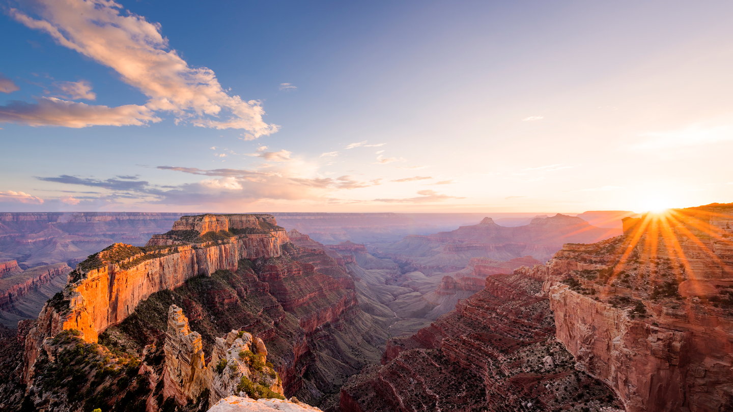 Scenic vista of the Grand Canyon at sunset