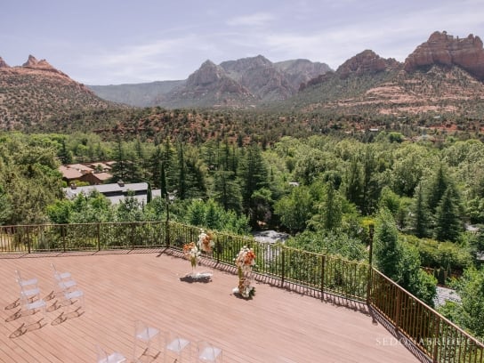 Vista Overlook Wedding Ceremony Setup