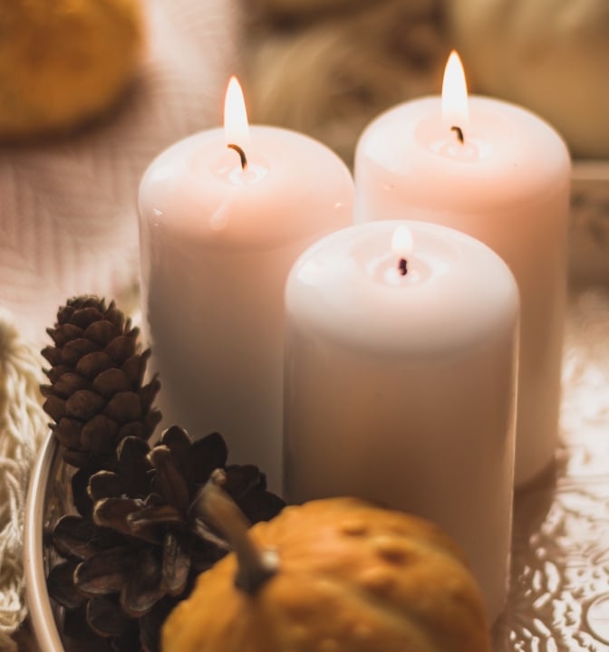 Three candles
