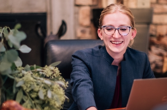 Guest service staff at front desk