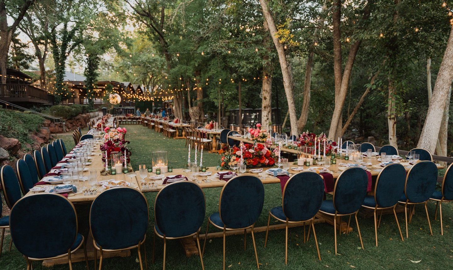 Patton & Lexi Wedding Dinner Setup