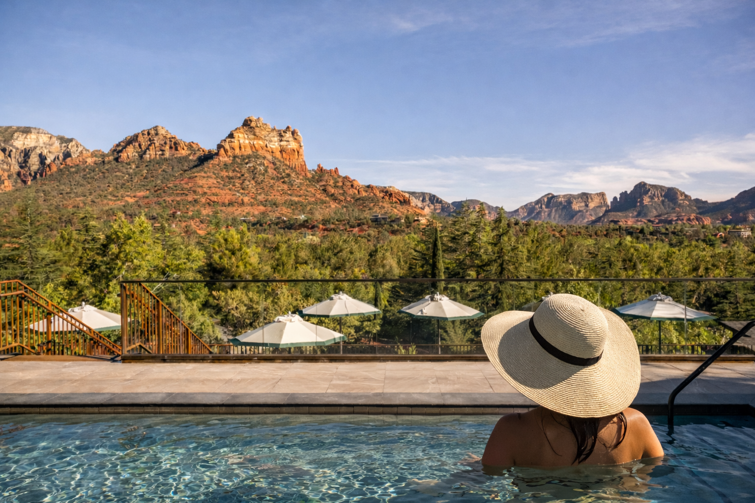 Woman in Duck Pond Pool